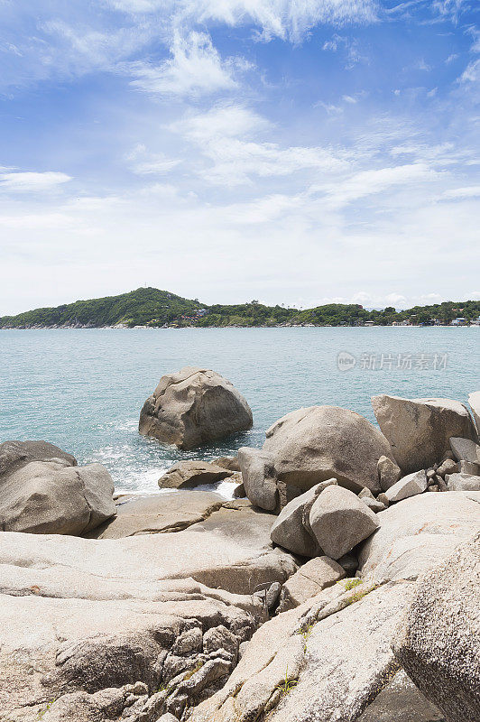 水和岩石，Haad Rin Nok海滩，Koh Phagnan岛